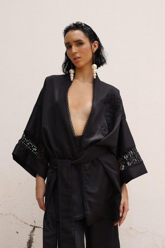 Kimono Ibon Preto
