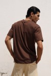 T-shirt Bordada Logo Marrom