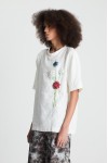 T-shirt Carolina Bordada Off White